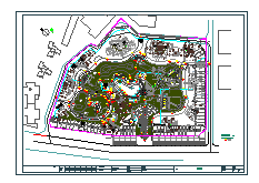 某地园林规划全套设计CAD施工图纸-图一