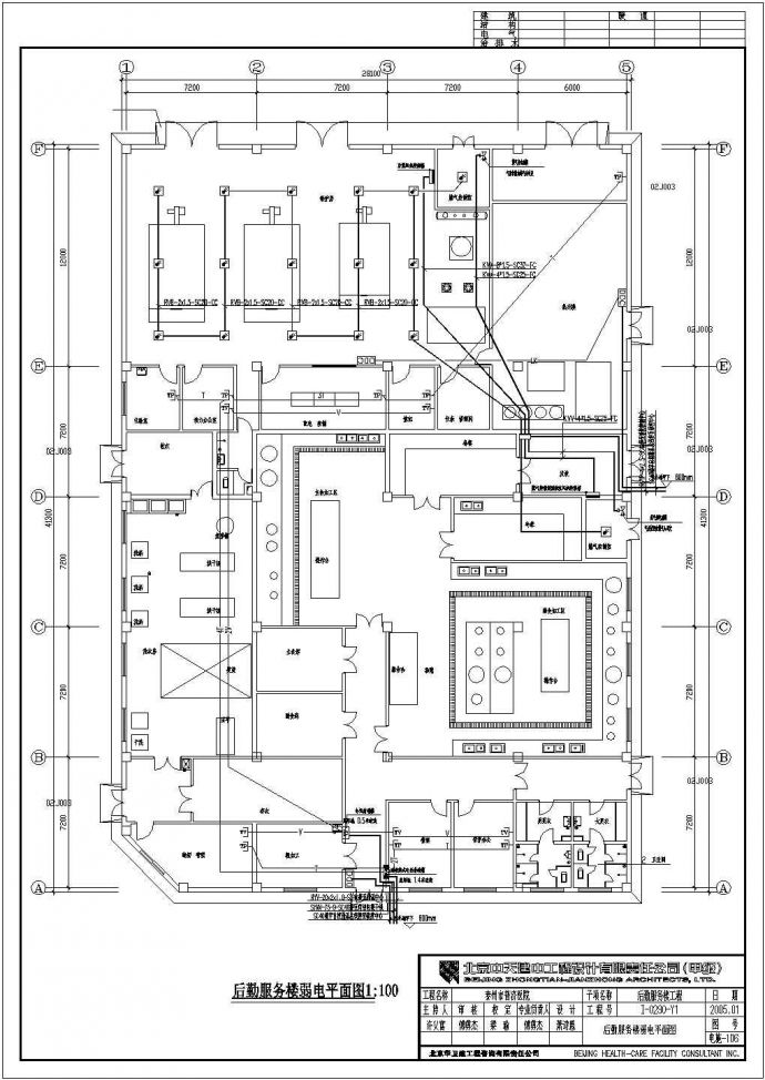 某医院后勤服务楼CAD详细建筑构造图纸_图1