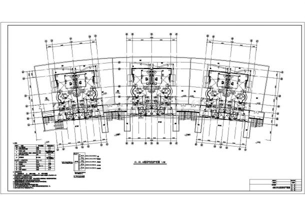 某住宅楼CAD详细平面设计施工图-图一