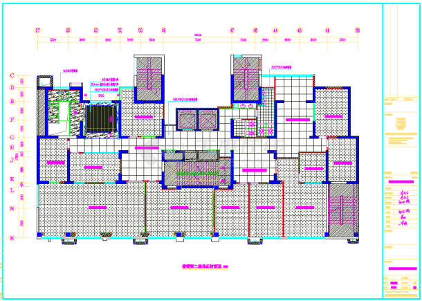 某翡翠城售楼处CAD设计二层施工图-图一