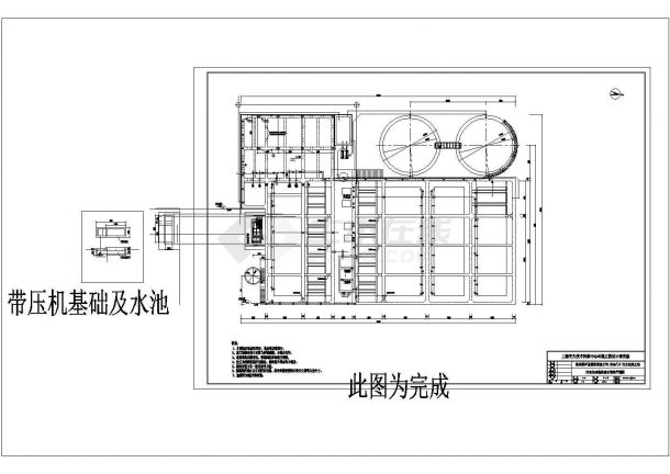 杭州某淀粉厂污水处理站工艺全套CAD污水处理场给排水管线平面图-图一