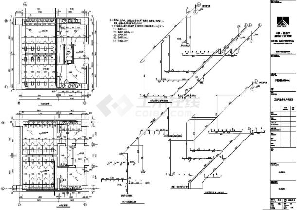 某大型会展中心卫生间系统透视CAD设计建筑大样图-图二