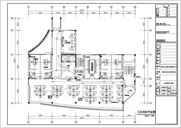 某办公楼施工图含电路图CAD电气设计系统图-图一