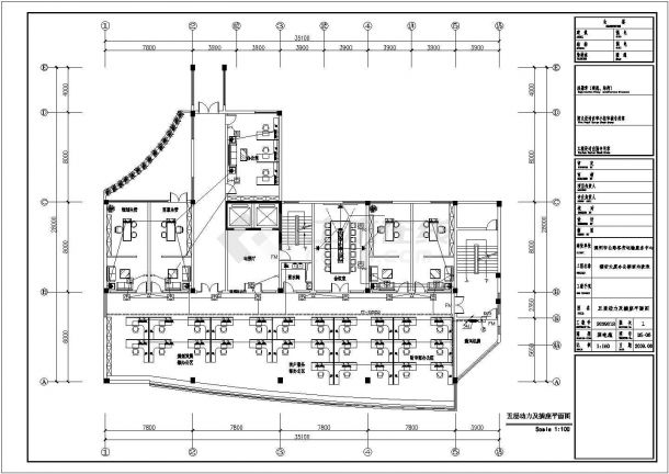 某办公楼施工图含电路图CAD电气设计系统图-图二