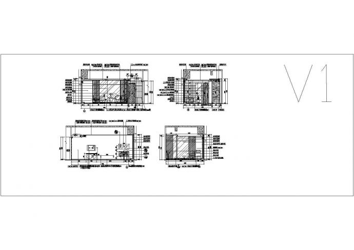 某医疗健康体检VIP室CAD完整节点建筑构造图_图1