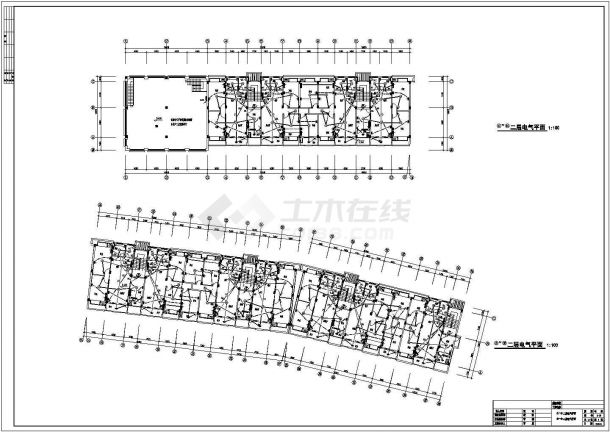 某商住楼CAD平立面节点完整施工图-图二