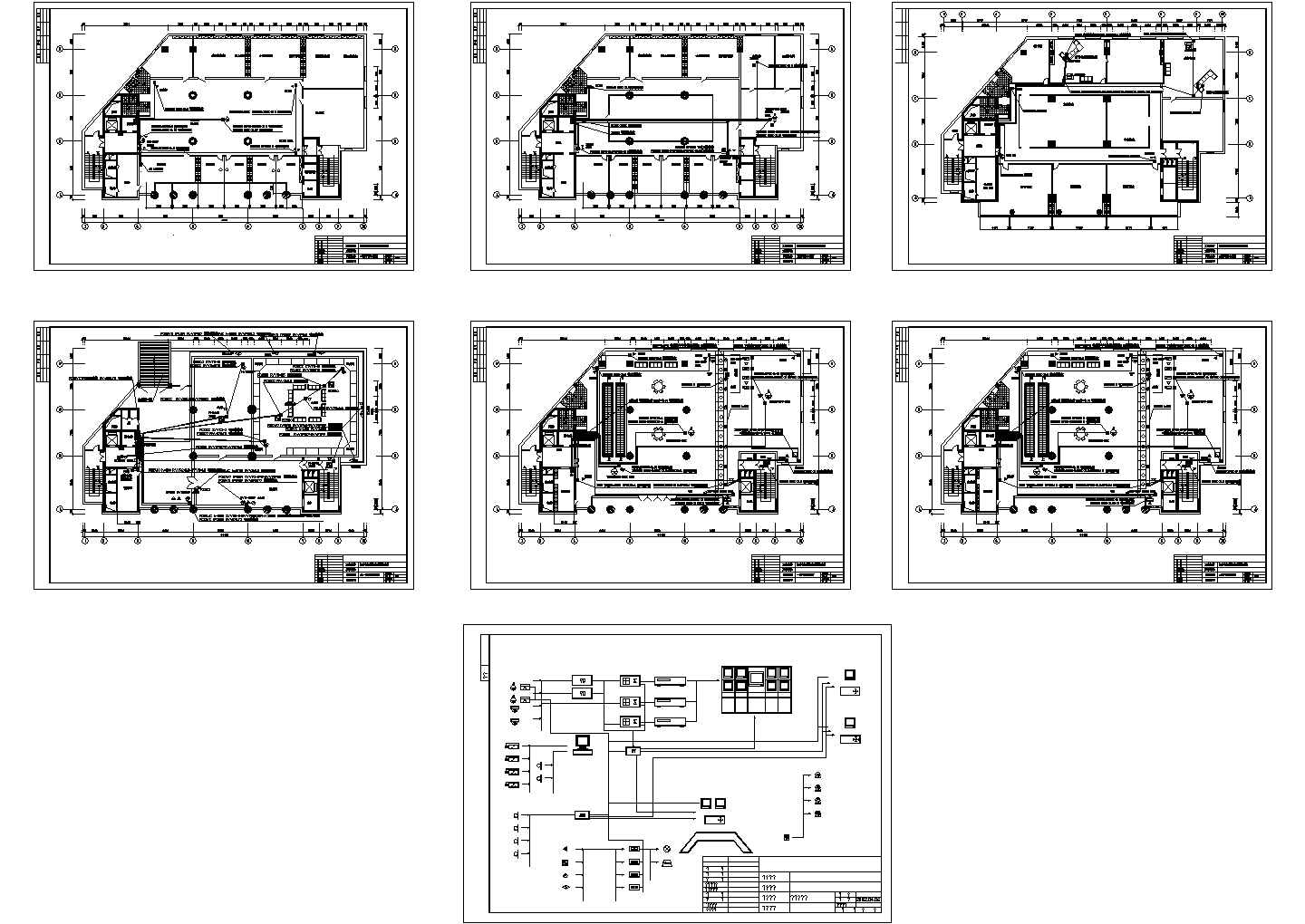 安徽某办公楼监控方案设计CAD图纸