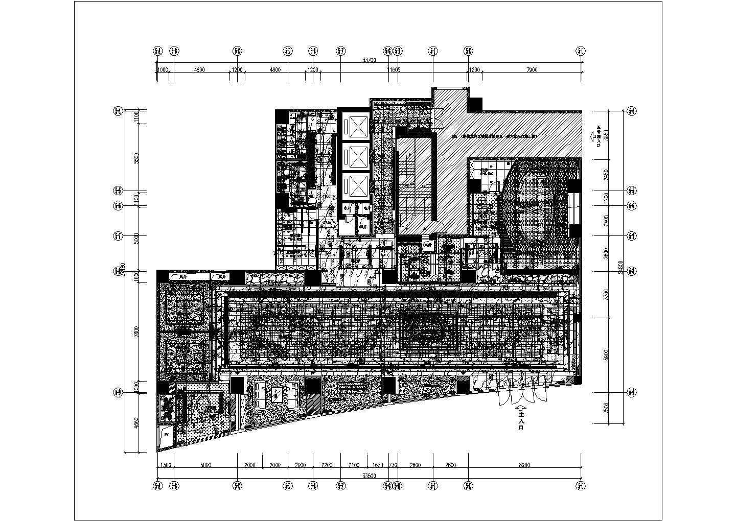 某售楼处CAD设计节点完整构造平面