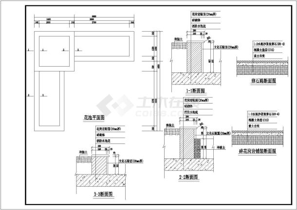 某地区医院外环境绿化规划平面设计图-图一