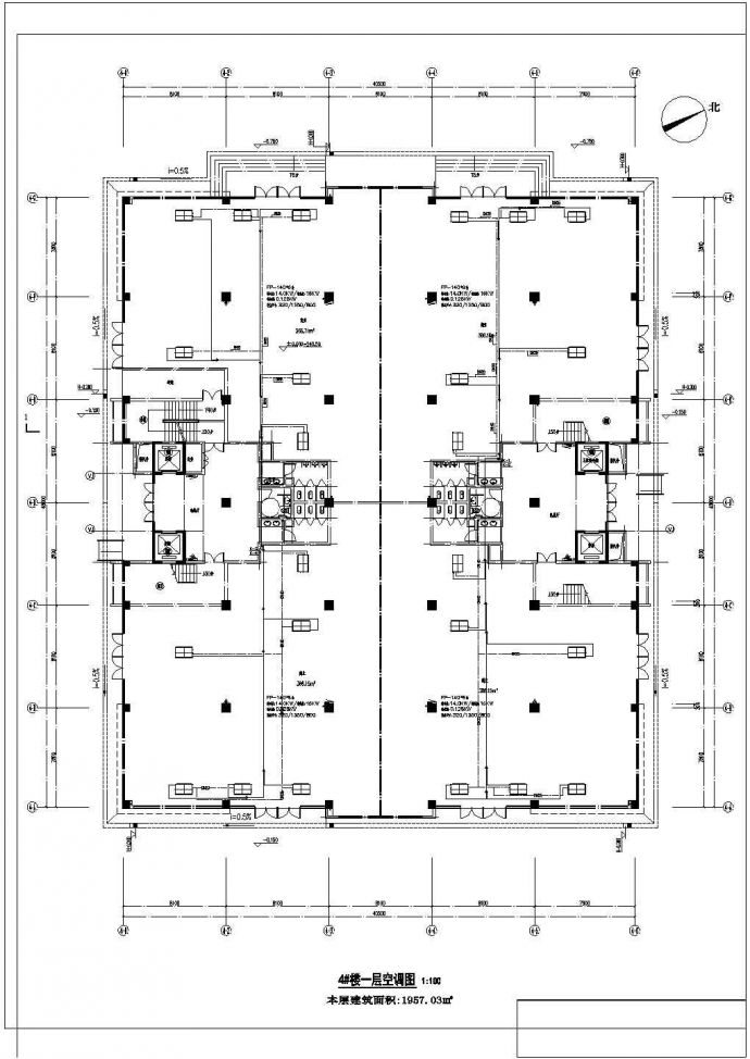 重庆市某商业办公建筑空调新风系统设计施工CAD图纸_图1