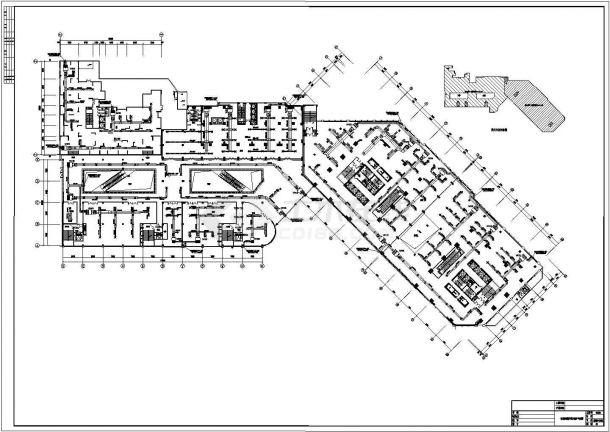 安徽六安市某大型商业街中央空调系统全套施工设计cad图纸-图一