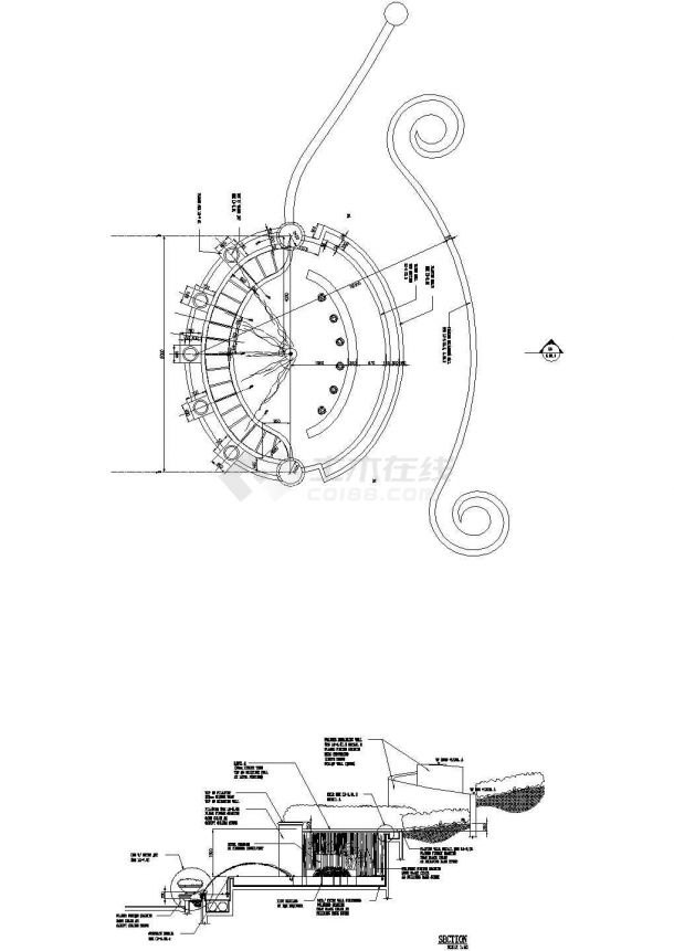 47套喷水涌泉CAD施工图-图一