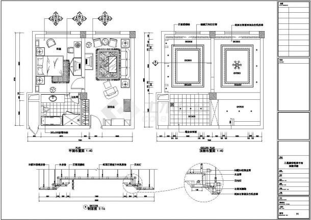 某五星级宾馆装饰CAD设计详细节点完整施工图-图一
