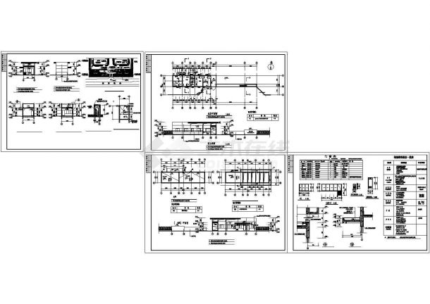 【上海】某高档传达室建筑施工CAD全套图纸-图一
