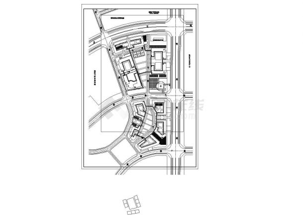 深圳虚拟大学园重点实验室平台大楼设计建筑施工cad图纸-图一