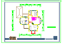 两层别墅排屋建筑cad设计施工图纸-图二