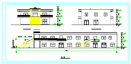 某大学高校二层食堂综合楼CAD设计图纸-图二