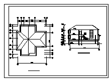 二层别墅建筑设计CAD施工详图_图1
