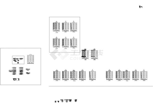 10层框架剪力墙结构公寓建筑施工cad图(含计算书，毕业设计)-图二