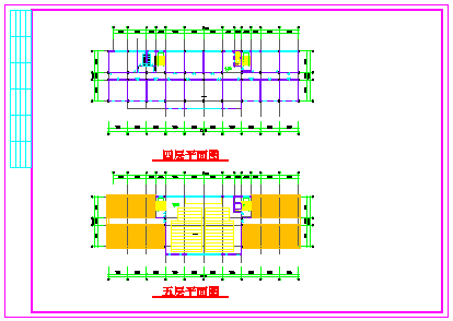 某独栋厂区办公大楼建筑带绿化cad设计施工图纸_图1