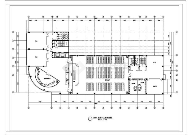 某焦作林源大厦酒店一层平面图CAD节点施工设计图-图一