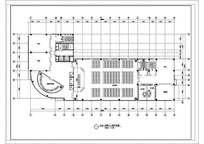 某焦作林源大厦酒店一层平面图CAD节点施工设计图_图1