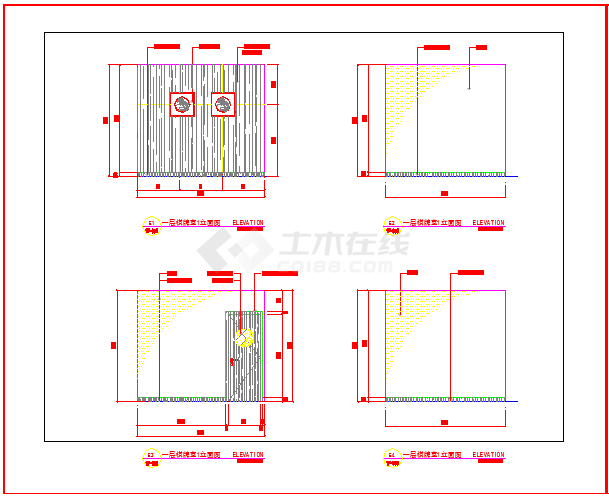 某大型浴场设计施工棋牌室CAD详细节点完整大样图-图一