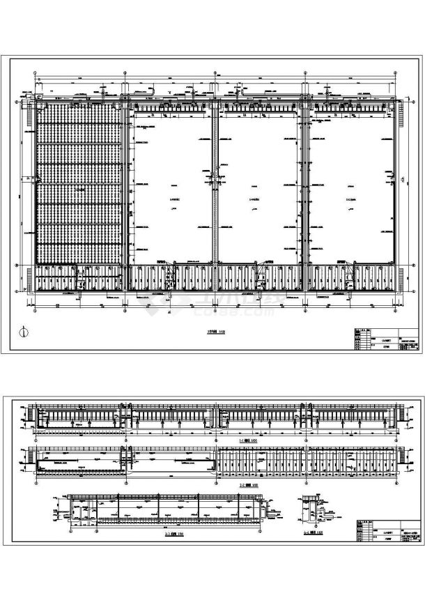 [河北]城市污水处理厂全套工艺设计cad图纸，共10张-图二