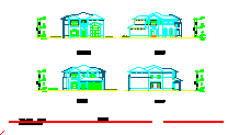 两套私人别墅cad建筑设计方案图带效果图-图二