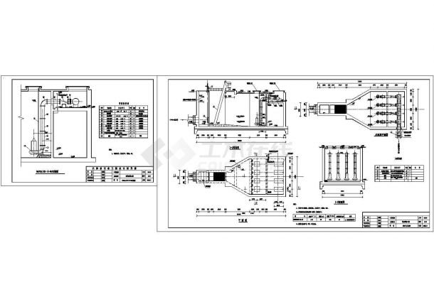 污水泵站工艺部分cad图纸-图二