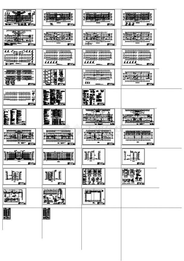 【4层】3600平米带构架层办公楼毕业设计图纸-图一