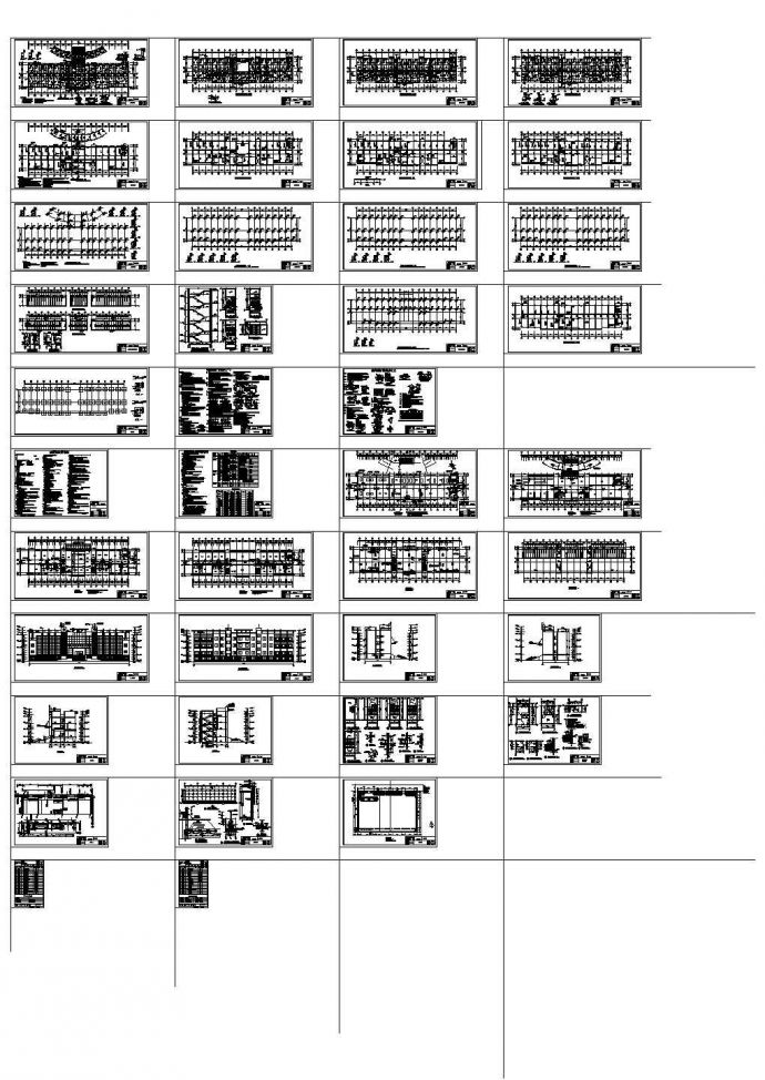 【4层】3600平米带构架层办公楼毕业设计图纸_图1