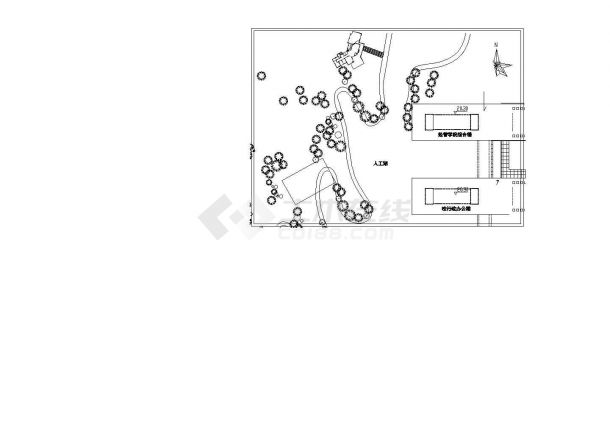 长30米 宽15米 2层不规则中小型茶室建筑设计方案图-图一