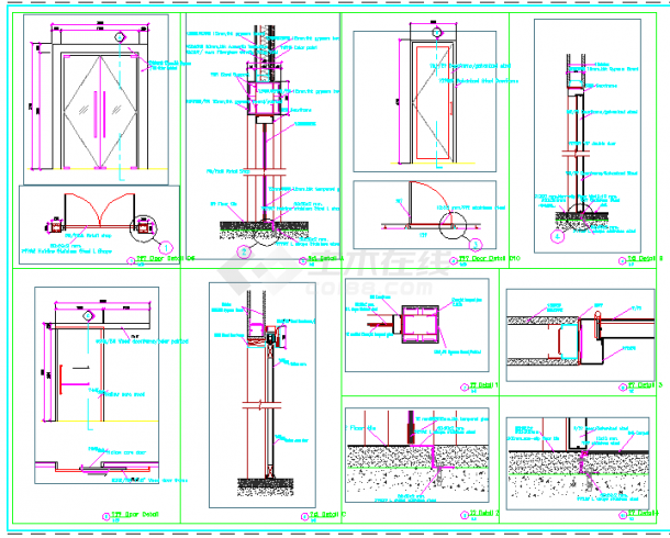 某2241.86平米展览展馆CAD方案设计图门窗详图-图一