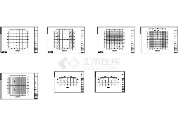 南昌钢框架结构工程施工图（共7张CAD图）-图一