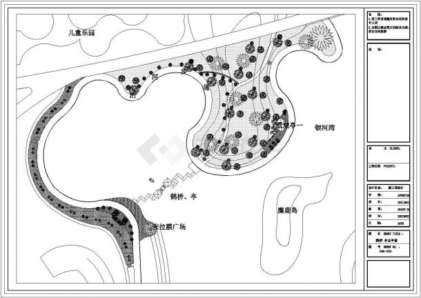 某生态旅游园景观CAD设计完整施工鹊桥亭-图一