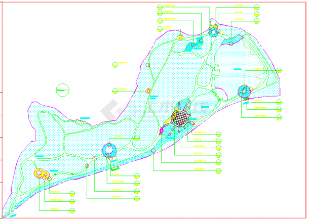 某山林公园CAD构造设计施工图纸-图一