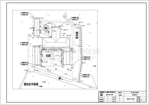 某唐山规划CAD设计节点平面图-图一