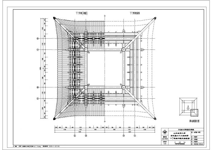 某碑CAD详细平立剖构造设计施工图_图1