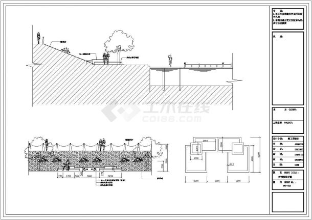 某生态旅游园景观CAD设计节点施工沙滩浴场-图二