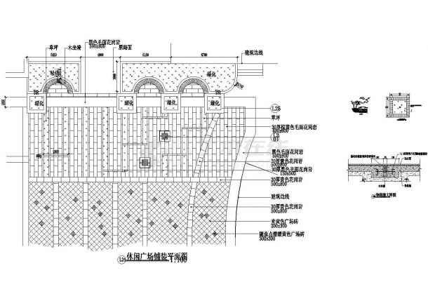 休闲广场树池细节展示图-图二