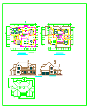 三套两层别墅方案建筑设计施工图-图一