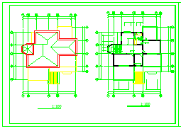 四套别墅建筑设计CAD的施工图-图一