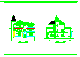 四套别墅建筑设计CAD的施工图-图二