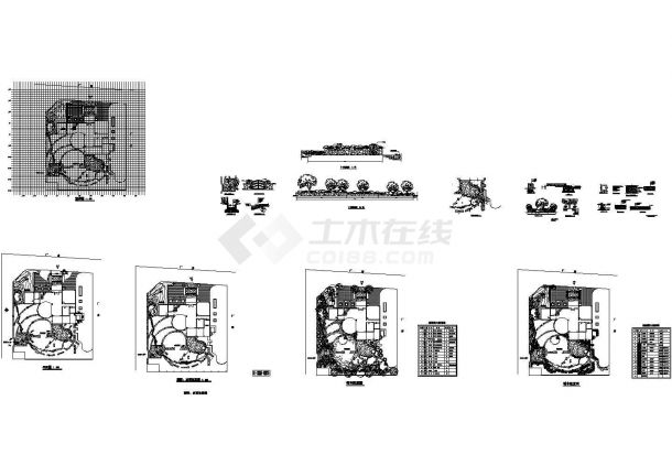 上海某荷花别墅景观设计CAD图纸-图一
