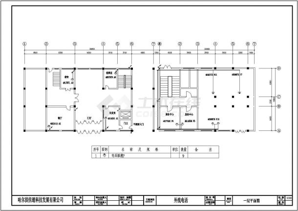 房产住宅局综合CAD布线系统图-图一