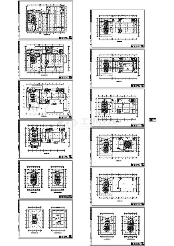 高层办公楼配电CAD设计图-图二