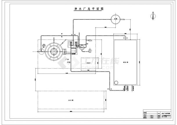 某净水厂CAD完整节点设计总平面图-图一