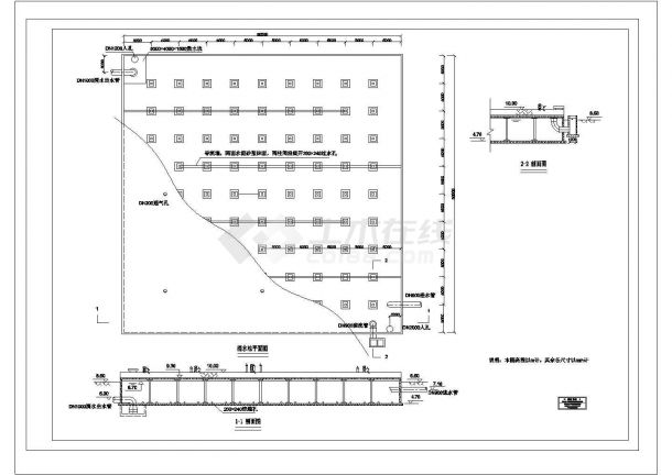 [江苏]自来水厂工艺设计清水池CAD节点环保施工-图一