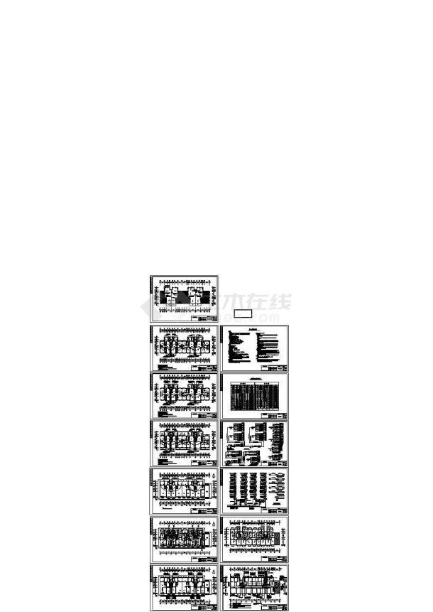 某带有壁灯的商住宅楼电气施工图-图一